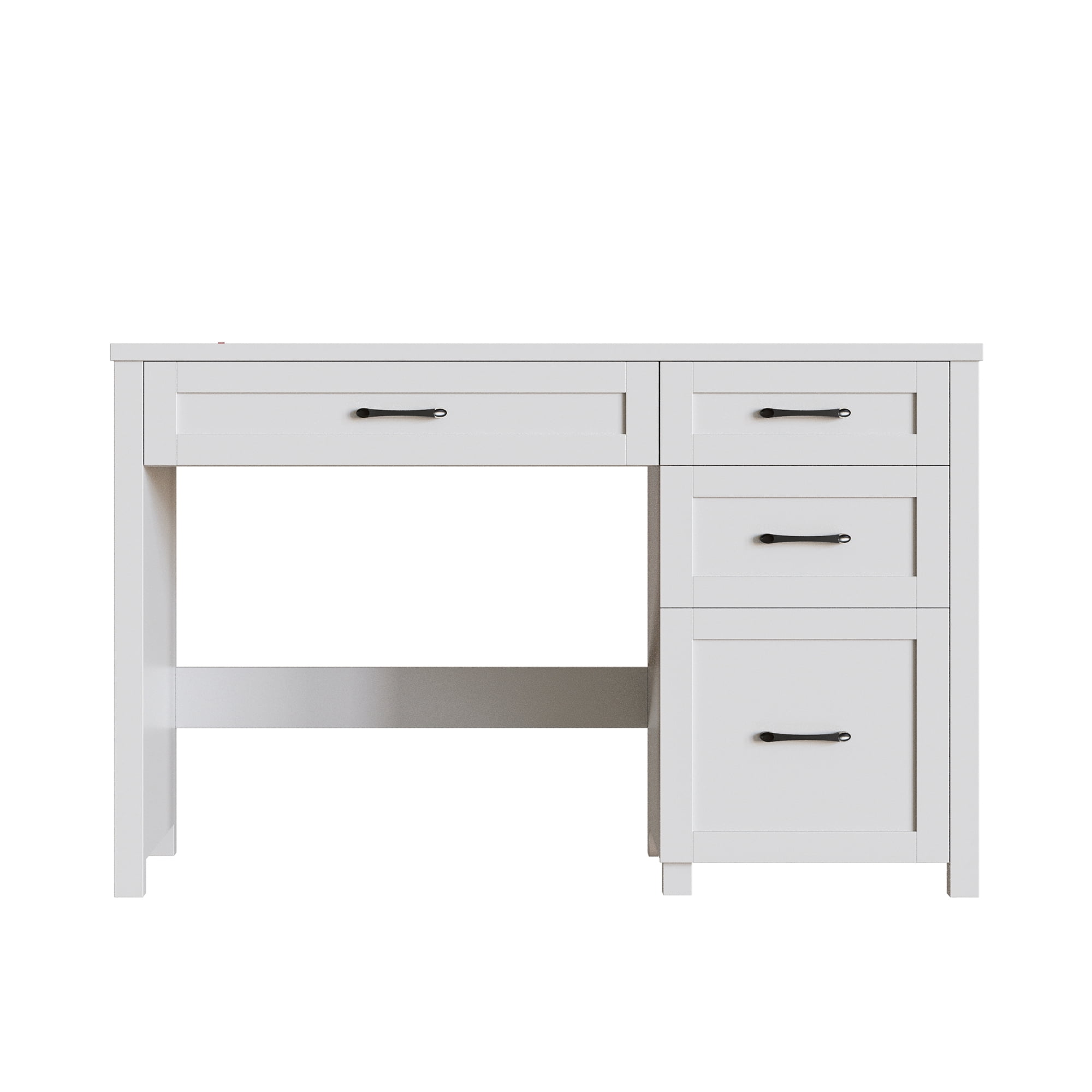 Conate 47" Executive Desk with File Cabinet and Drawers, Home Office Desk with Charging Station and Large Drawer, Workstation Table for Study