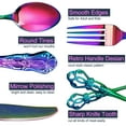thumbnail image 3 of Gorgeous Retro Royal Rainbow Stainless Steel 20 Pieces Flatware Set, Multicolour Silverware Set, Anti-Rust Stainless Steel Dark Cutlery Set Utensils Including Fork Spoon and Knife, 3 of 7