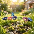 thumbnail image 6 of 6 Pack Ceramic Bee Water Feeder, Pollinator Water Station, Flower Garden Stake Weather‑Resistant Floral Ground Stake For Outdoor Yard Patio Backyard Garden Decoration(Colorful3-8.27"), 6 of 6