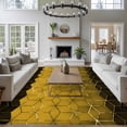 thumbnail image 3 of Yellow Geometric Area Rugs 5'x8', Washable Small Throw Rugs for Classroom Bedroom, Modern Abstract Art Ombre Indoor Outdoor Rug Non-Slip Low Pile Carpet Runner Reversible Floor Mats, 3 of 8