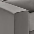 thumbnail image 4 of Modway Mingle Vegan Leather Sofa and Ottoman Set in Gray, 4 of 11