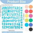 thumbnail image 2 of EIGTHTAIL 24Sheets 400pcs Large Letter & Number Stickers 2.5 Inch Self Adhesive Letters Stickers Big Font Stickers, 2 of 5