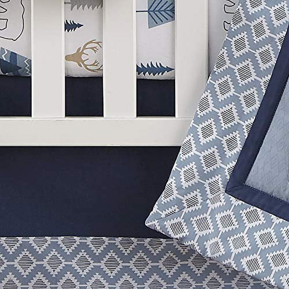 Levtex Baby 4 Piece Nursery Bedding Sets Crib Bed with Quilt Cover and Fitted Sheet and Wall Decal and Dust Ruffle