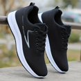 thumbnail image 2 of Men's Breathable Mesh Sneakers,  Black Trendy Versatile Work Shoes Summer Anti-Odor Casual Shoes, Slip- Lightweight Woven Running Shoes,, 2 of 7