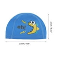 thumbnail image 4 of Unique Bargains 1 Pc Knitted PU Elastic Cartoon Letter Swim Cap Blue, 4 of 6