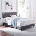 thumbnail image 2 of Tufted Platform Bed Frame, Full Size, Velvet, Grey Gray, Modern Contemporary Urban Design, Bedroom Master Guest Suite, 2 of 8