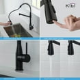 thumbnail image 3 of Kibi USA High Arc Pull Out Single Level Lead Free Brass  Kitchen Faucet with Sprayer and Magnetic Docking Matte Black Matte, 3 of 5