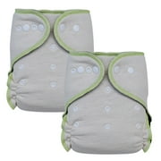 Baby Stay-Dry Hemp Night Fitted Cloth Diaper, One Size (2-pack)