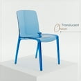 thumbnail image 5 of LeisureMod Murry Modern Lightweight Stackable Dining Side Chair in Transparent Blue, Set of 2, 5 of 10
