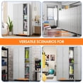 thumbnail image 3 of GangMei 72 inches Metal Storage Cabinet Locker for Employee, Steel Storage Wardrobe Cabinet with 6 Doors, Lockable Steel Locker for Home, Bedroom, Office, Gym, School(Light Gray), 3 of 9