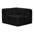 thumbnail image 2 of Furniture of America Pom Modern Faux Fur Modular Compressed Corner Chair, Black, 2 of 8