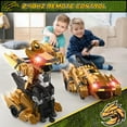 thumbnail image 6 of Allaugh Dinosaur Transform RC Cars 2.4Ghz Remote Control Car Robot with 360 °Rotation One Button Deformation Car Toy Gifts for Boys Age 4-7 8-12, 6 of 7