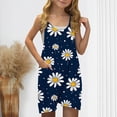 thumbnail image 2 of Zpanxa Girls Shorts Polyester Spandex Print Pattern Sleeveless Overalls with Pockets 5-6 Years, 2 of 5