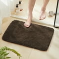 thumbnail image 2 of Evlmd Bathroom Rugs Non Slip, Large Bath Rugs for Bathroom Decor, Absorbent Shaggy Shower Mat, Machine Washable Bath Rug Runner, 24"x59", Coffee, 2 of 10