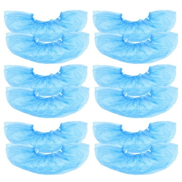 Omeite 100Pcs Disposable Shoe Covers with T-buckle Plastic T-type Shoe Cover Machine Refills