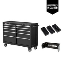 Craftsman Cabinets,10 Drawers,18" D,52" W,Black CMST352102BK