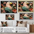 thumbnail image 4 of Designart "Eagle Portrait Pink and Vibrant" Animals Framed Wall Art Decor - Modern Farmhouse Pink Eagle Living Room Framed Canvas Art, 4 of 6
