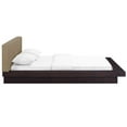 thumbnail image 4 of Modway Freja Queen Wood Polyester Fabric Platform Bed in Cappuccino/Latte, 4 of 7