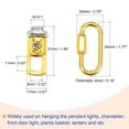 thumbnail image 3 of Unique Bargains 1.83m Long Hook Loops Connectors Pendant Light Fixture Chain Gold 1 Set, 3 of 5