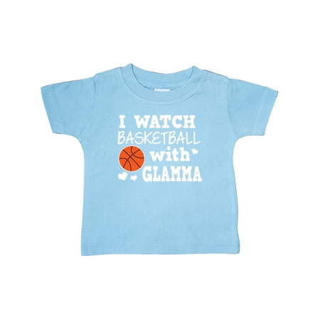 

Inktastic I Watch Basketball with Glamma Gift Baby Boy T-Shirt