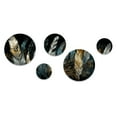 thumbnail image 2 of Designart "Feather Glamour Gold IV" Glam Feather Metal Wall Art Set of 5 Piece, 2 of 5