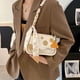 thumbnail image 4 of Bolso de mano con diseño de queso, sencillo, estilo occidental, con diseño diagonal debajo del brazo, bolso de hombro, 4 of 5