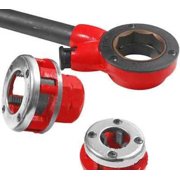 Large Hand Die Ratcheting Pipe Thread Threader Tool Ratchet Threading Kit Set