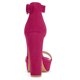 thumbnail image 3 of Sandalias De Plataforma Con Correa De Tobillo De Tacón Alto De Mujer Rosa caliente 37, 3 of 6