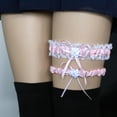 thumbnail image 3 of Liga de del cordón de Liga nupcial del baile de Liga nupcial, cinturón de para las mujeres Rosado BLESIY Liga nupcial de la boda, 3 of 7