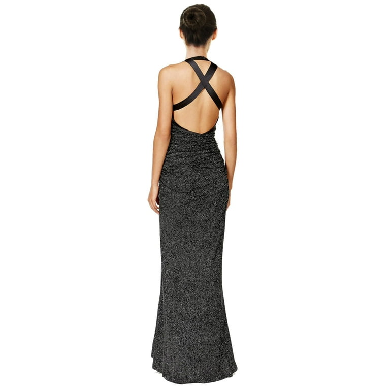 Calvin klein open cheap back halter gown