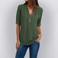 thumbnail image 2 of Aoiroe Womens Shirts Casual Dressy Tops Dressy Long Sleeve Tops For Women Long Sleeve Blouses For Women Womens Business Casual Tops Womens Shirts Outfits For Women Button Down Shirt Women Green L, 2 of 7