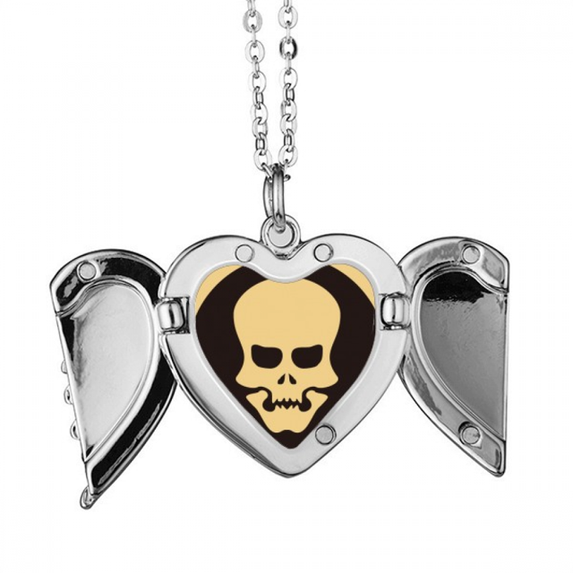 Cráneo de Hallowmas ahuecado Alas de ángel collar colgante regalo de moda Unbranded M