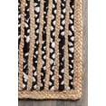 thumbnail image 5 of 4x7 Ft Black White & Natural Jute Area Rug, Hand-Woven, Reversible, Farmhouse Boho Style, Durable & Pet-Friendly Rug for Living Room, Dining Room, and Bedroom, 5 of 5
