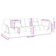 thumbnail image 4 of vidaXL 2-Seater Sofa Bed with Two Pillows Blue Velvet, 4 of 5