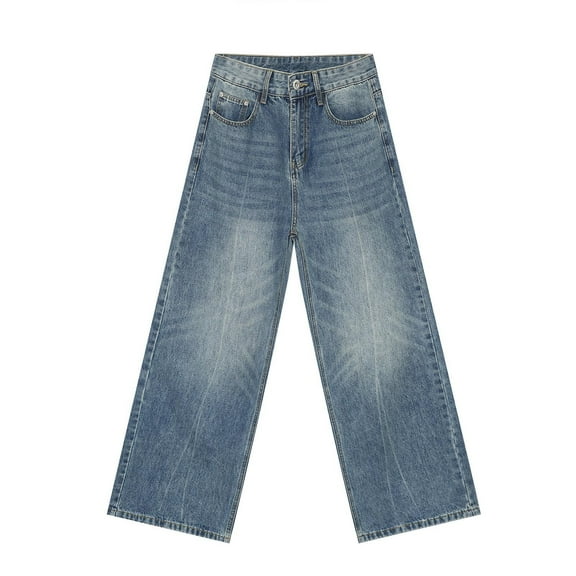 HCNTES Men's Denim Jeans - Soft Stretch Denim Straight Fit Jeans for Men(Sky Blue,M)