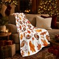 thumbnail image 3 of Autumn Football Gathering Maple Leaves Watercolor Sports Theme, Festive Artistic Scene, Warm Flannel Blanket for Home Library and Reading Nook, Art Lovers Thanksgiving Gift, Artistic Home Decor, 3 of 9