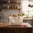 thumbnail image 4 of 3Pcs Heavy Duty Canvas Tote Bags, Large Capacity Reusable Shopping Bags, Machine Washable for Grocery, Camping and Outdoor Activities, 4 of 7