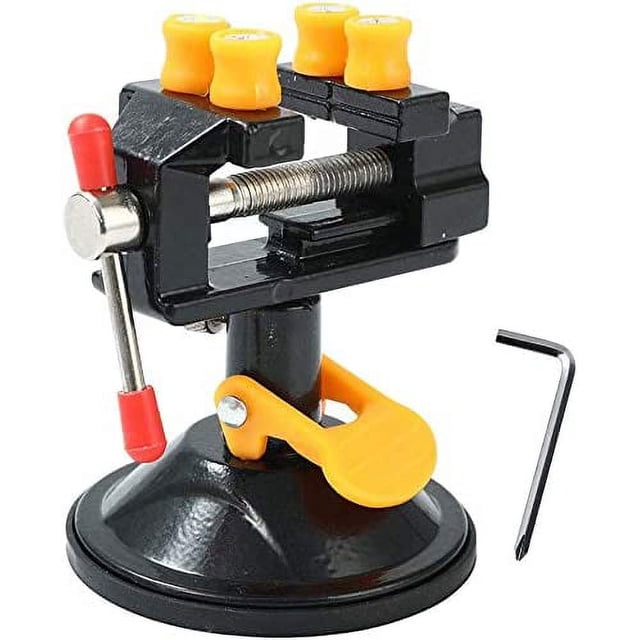 Mini taladro, prensa, tornillo de banco, abrazadera de banco de mesa de rotación de 360 grados, tornillo de banco de mesa paralelo, herramienta de tallado artesanal de escultura DIY