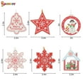 thumbnail image 5 of Spencer 12 Pcs Christmas Hangings Ornaments Wooden Slices Xmas Tree Decorations for Holiday Party with Wood Storage Box, 5 of 9