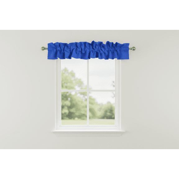 Solid Poplin Curtain Sleeve Topper Royal Blue