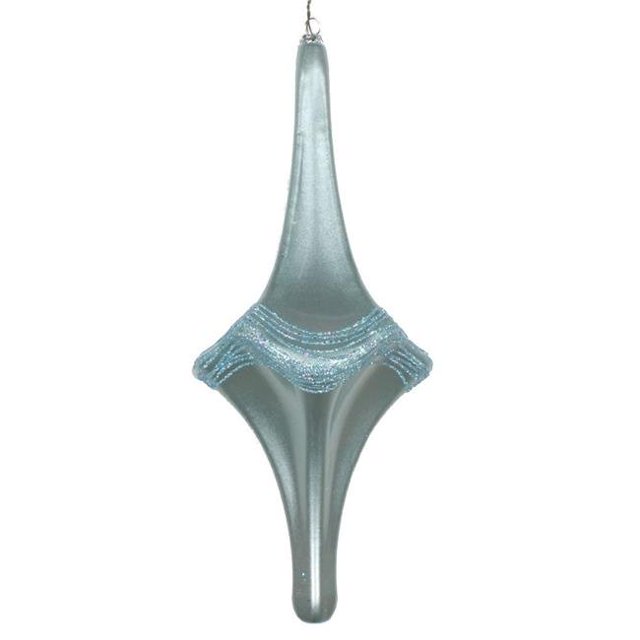 Vickerman MT194132D 12 Po. Ornement Baby Blue Candy Glitter Drop