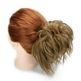 thumbnail image 3 of Tousled Updo Messy Bun Hair Tousled Updo Ponytail Hair Hairpiece With Elastic Rubber Band Updo Extensions Hairpiece Synthetic Bun Messy Bun Hair Piece Elastic Scrunchie Chignon, 3 of 7