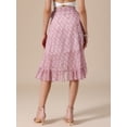 thumbnail image 3 of DARING DIVA Women's Hem Beach Ruffle Skirts Medium Pink, 3 of 6