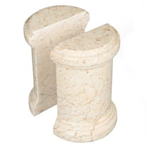 Creative Home Natural Champagne Marble Saganaw Style Bookends, Set of 2 Pieces