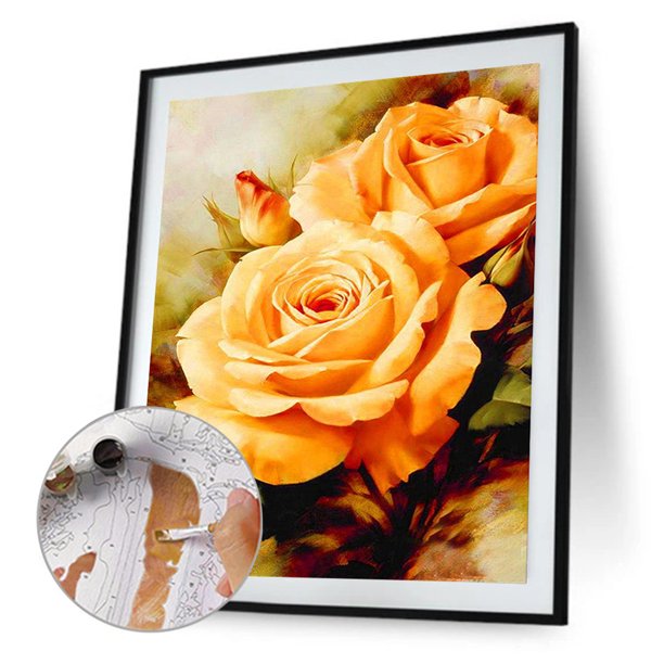 Cuadros Decorativos Kit de pintura por números DIY Rose mano aceite arte imagen artesanía hogar pared decoración (B2274) Ndcxsfigh Nuevos Originales