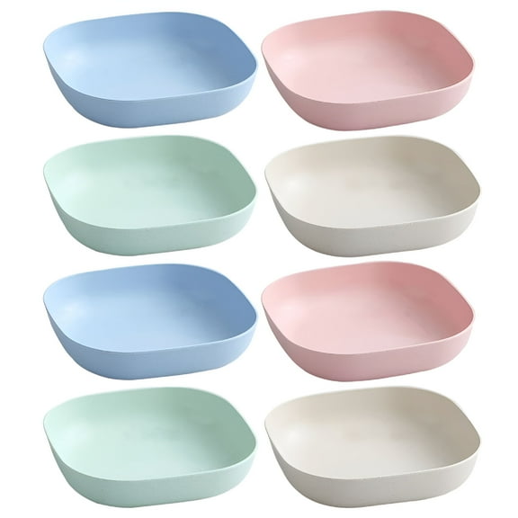 ACDANC 8pcs Practical Food Bowls Small Square Dishes Salad Bowls (Assorted Color)