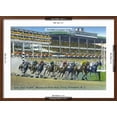 thumbnail image 5 of Art.com Oceanport, New Jersey - Monmouth Park Race Track Scene Art Print by Lantern Press, Brown Frame Wall Art, 29" x 21", 5 of 5