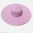 thumbnail image 4 of Fgnfyis Women's Korean Style Oversized Sun Hat Wide Brim Straw Floppy Foldable Cap for Beach Summer Outdoor Activities Light Purple One Size, 4 of 4