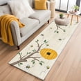 thumbnail image 3 of Runner Rug 2 x 6 Ft, Bees Branches Washable Non-Slip Floor Mat for Kitchen Hallway/Entryway, Farmhouse Spring Botanical Elegant Long Kitchen Runner Area Rugs for Living Room, Low-Profile, 3 of 7