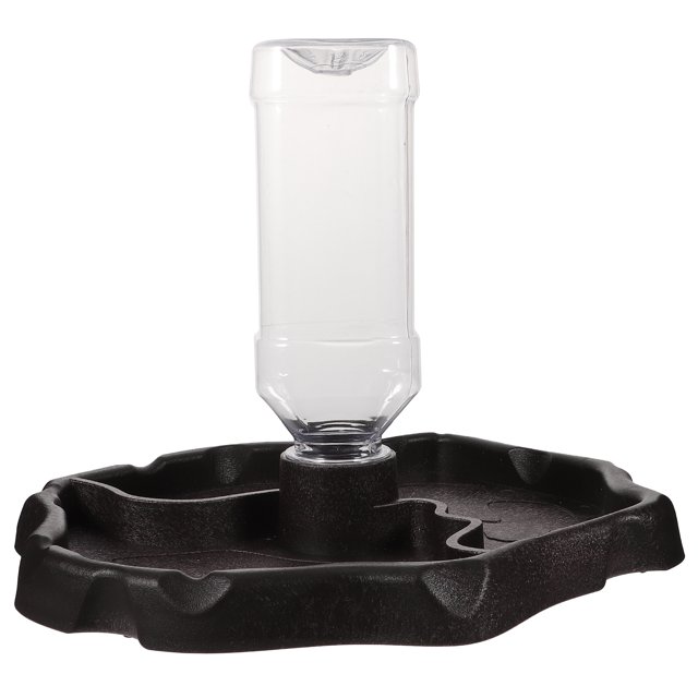 1pc Small Pet Feeding Bowl Drinking Foods Feeder Container for Lizard Turtle Reptile (Coffee)